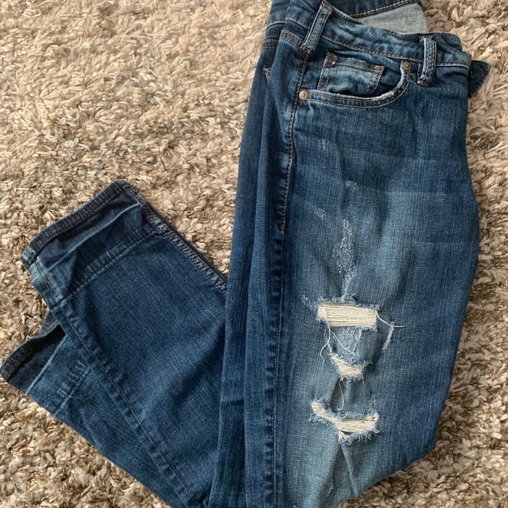 Silver Jeans SAM Destroyed Ankle Jeans 26W